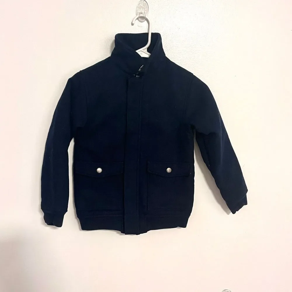 Oshkosh B’gosh boy Navy Blue Coat Cold Jacket Sz 8 (M)